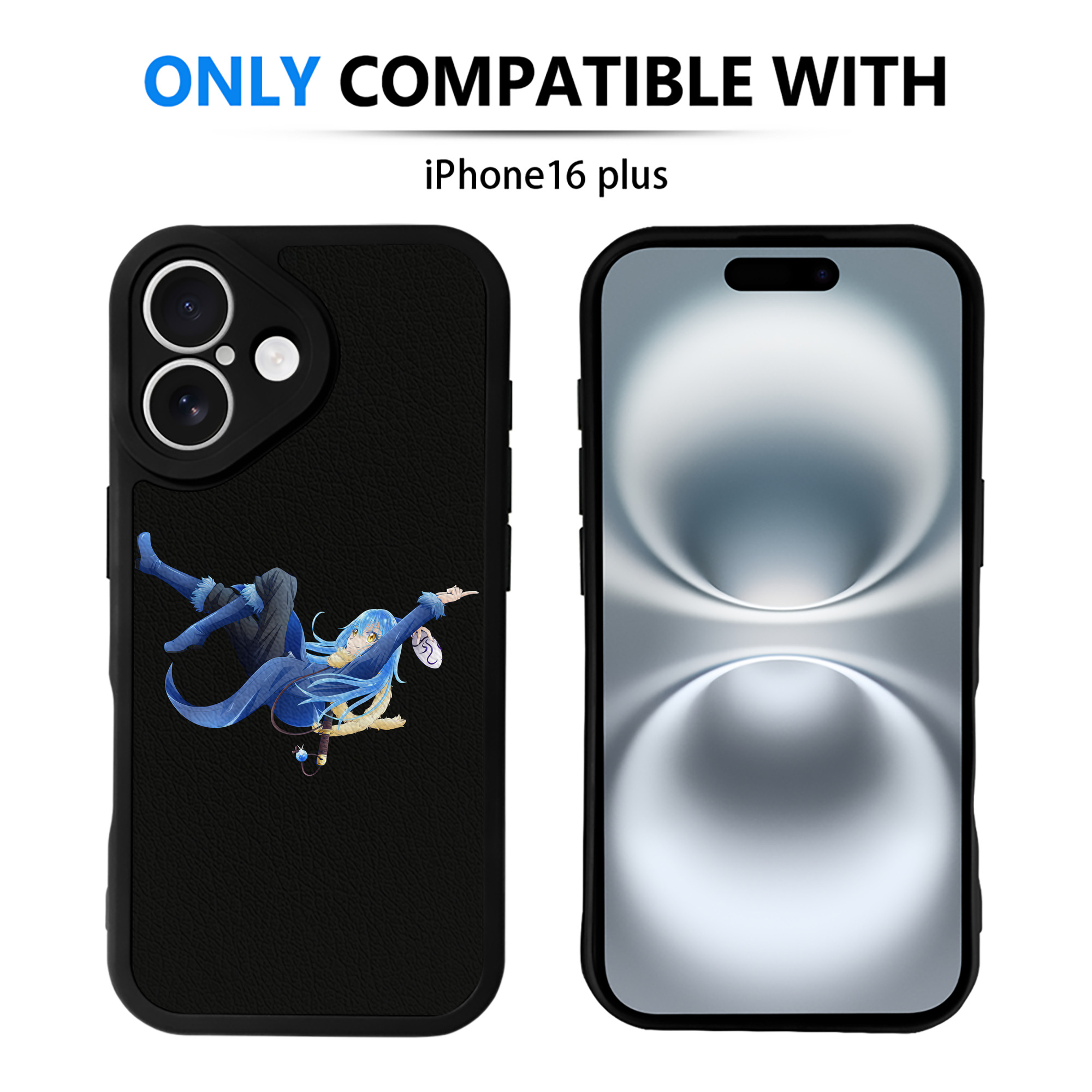 （画像用） 転スラ Regarding Reincarnated to Slime 【iPhone 16シリーズ対応】シリコンスマホケース（レザー調） 材質：シリコン
